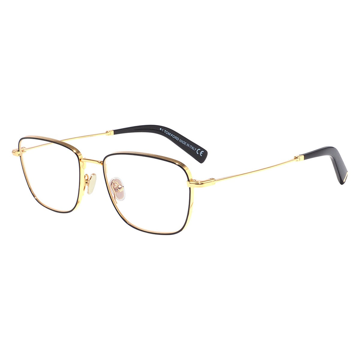 FT5748-B 001 Shiny Black Enamel/Deep Gold 55mm