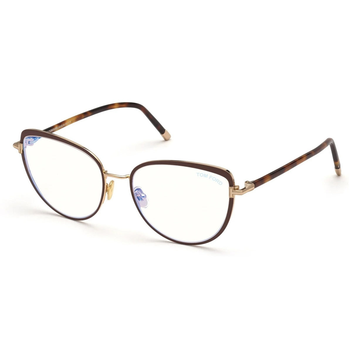 FT5741-B 048 Brown Enamel/Rose Gold/Blonde Havana 55mm