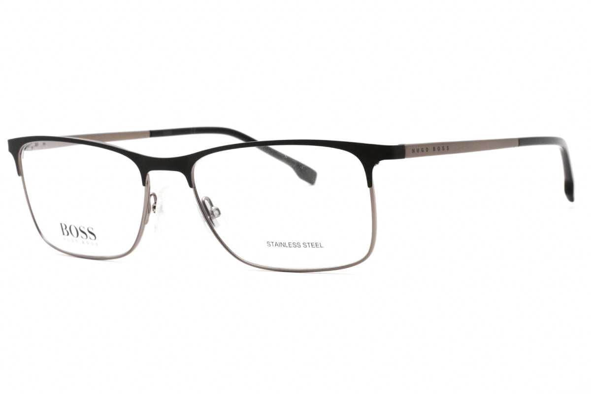 HUGO BOSS 1186 0RZZ 00 Matte Black Dark Ruthenium / Clear Lens